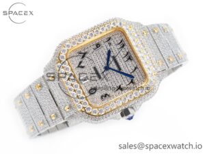 Santos De 40mm TWF 1:1 Best Edition YG Diamond Dial SS/YG A2824 - Image 7