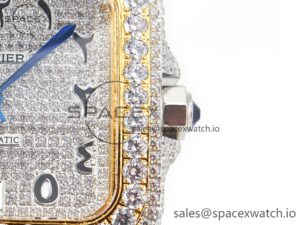 Santos De 40mm TWF 1:1 Best Edition YG Diamond Dial SS/YG A2824 - Image 10