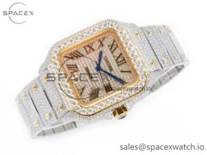 Santos De 40mm TWF 1:1 Best Edition RG Diamond Dial SS/YG Dia/Rmn A2824 - Image 7