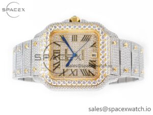 Santos De 40mm TWF 1:1 Best Edition RG Diamond Dial SS/YG Dia/Rmn A2824 - Image 8