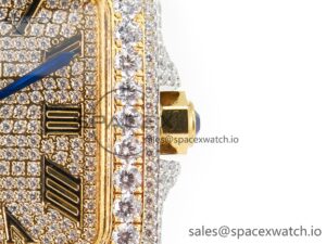 Santos De 40mm TWF 1:1 Best Edition RG Diamond Dial SS/YG Dia/Rmn A2824 - Image 10