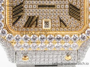 Santos De 40mm TWF 1:1 Best Edition RG Diamond Dial SS/YG Dia/Rmn A2824 - Image 11