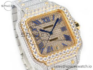 Santos De 40mm TWF 1:1 Best Edition Diamond Dial SS/YG Dia/Rmn A2824 - Image 3