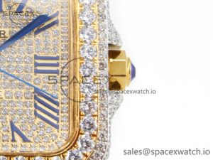 Santos De 40mm TWF 1:1 Best Edition Diamond Dial SS/YG Dia/Rmn A2824 - Image 10