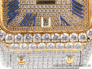 Santos De 40mm TWF 1:1 Best Edition Diamond Dial SS/YG Dia/Rmn A2824 - Image 11
