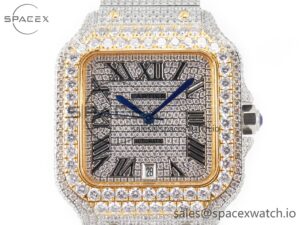 Santos De 40mm TWF 1:1 Best Edition RG Diamond Dial SS/YG Dia/Rmn A2824 - Image 2