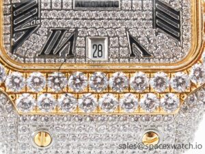 Santos De 40mm TWF 1:1 Best Edition RG Diamond Dial SS/YG Dia/Rmn A2824 - Image 11
