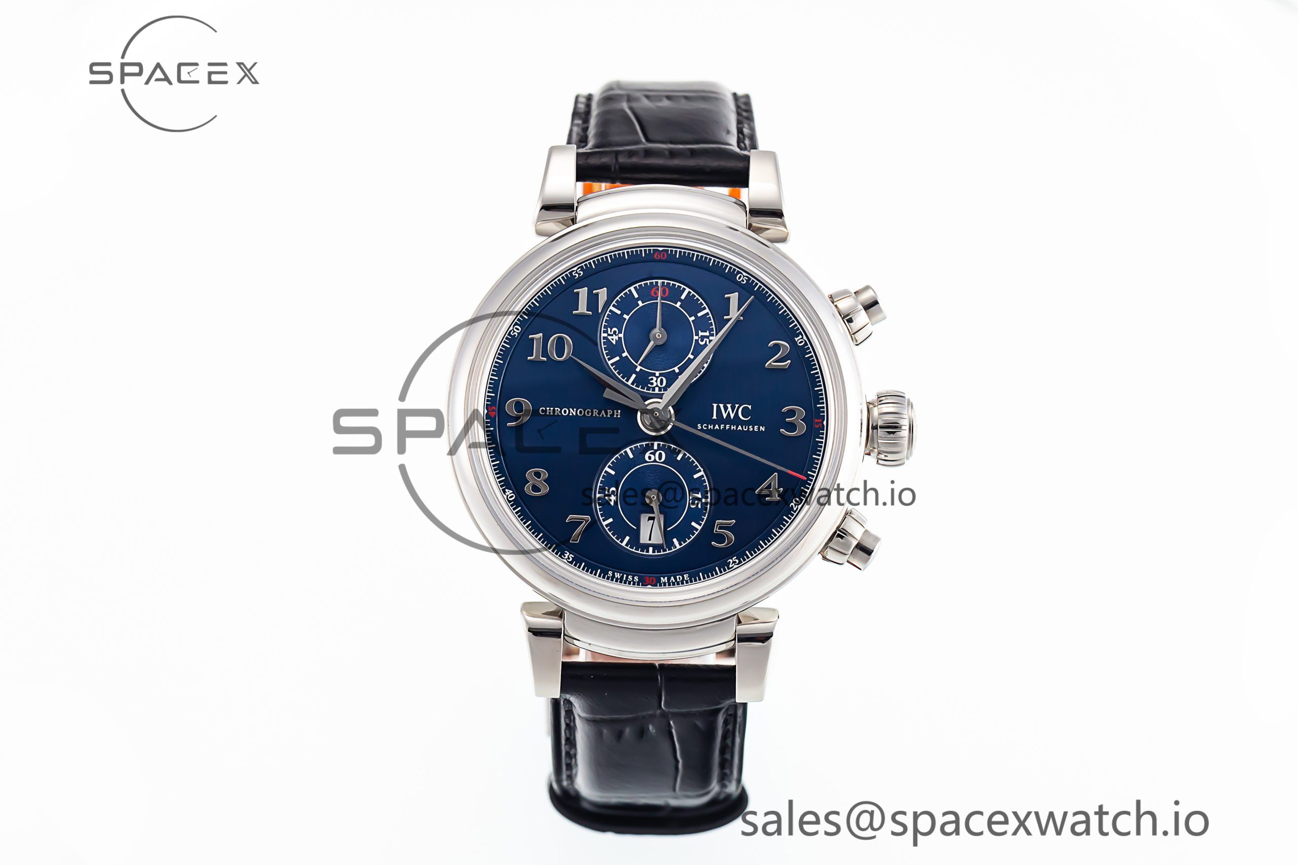_MG_3839 Portugieser Chrono Classic 42 IW390406 APSF 1:1 Best Edition Blue Dial Blue Hand on Black Leather Strap A7750 - Image 1
