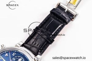 Portugieser Chrono Classic 42 IW390406 APSF 1:1 Best Edition Blue Dial Blue Hand on Black Leather Strap A7750 - Image 33