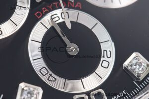 Daytona 116519 Clean Factory 1:1 Best Edition Black Diamonds Dial on Oysterflex Rubber Strap SA4130 - Image 11