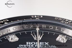 Daytona 116519 Clean Factory 1:1 Best Edition Black Diamonds Dial on Oysterflex Rubber Strap SA4130 - Image 6