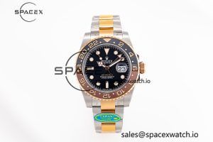 GMT-Master II 126711 CHNR Black/Brown Ceramic Clean Factory Best Edition on SS/RG Bracelet DD3285