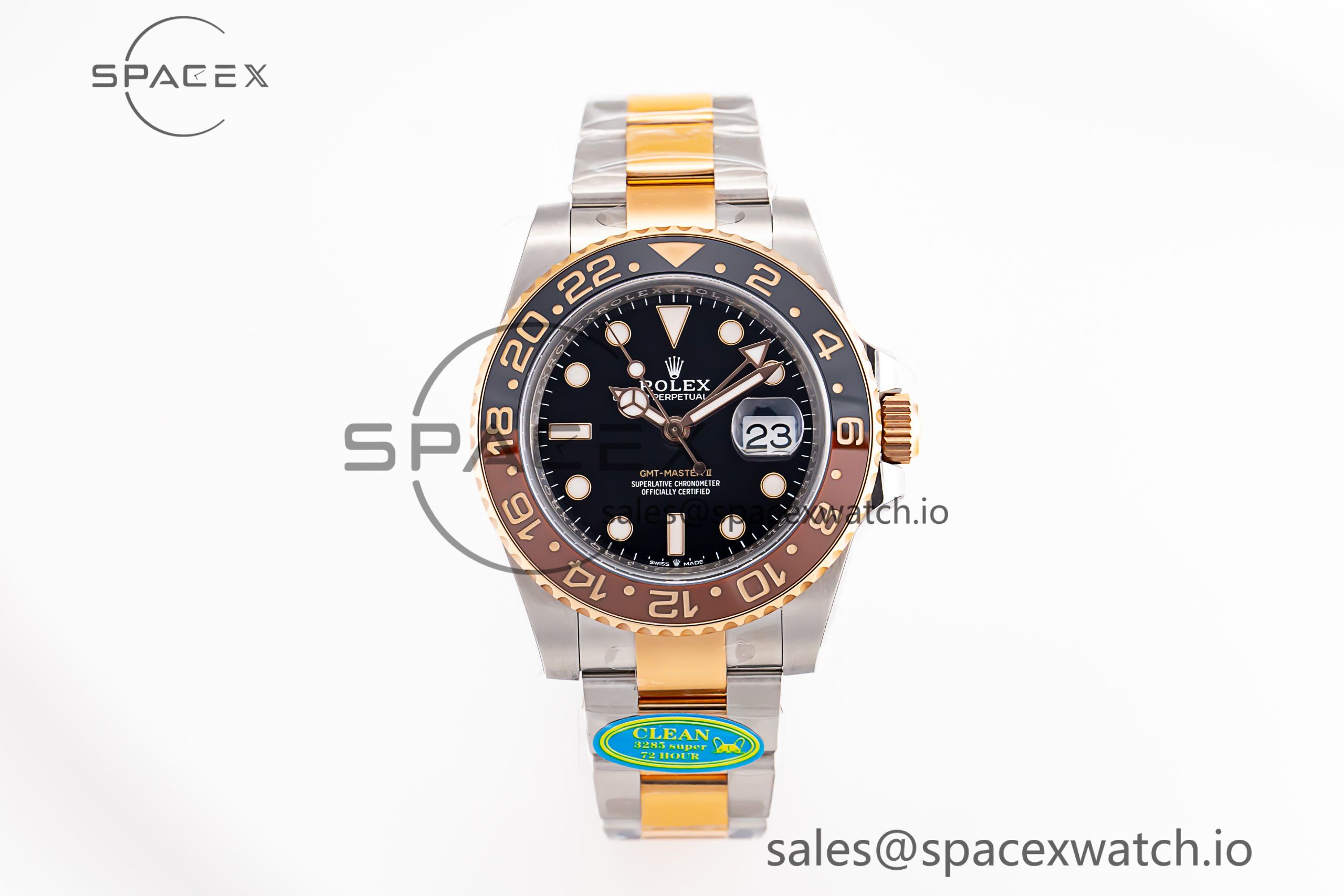 _MG_3956 GMT-Master II 126711 CHNR Black/Brown Ceramic Clean Factory Best Edition on SS/RG Bracelet DD3285 - Image 1