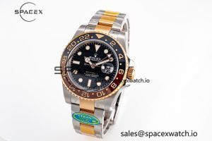 GMT-Master II 126711 CHNR Black/Brown Ceramic Clean Factory Best Edition on SS/RG Bracelet DD3285 - Image 4