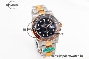 GMT-Master II 126711 CHNR Black/Brown Ceramic Clean Factory Best Edition on SS/RG Bracelet DD3285 - Image 5
