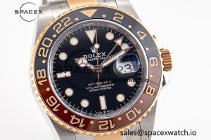 GMT-Master II 126711 CHNR Black/Brown Ceramic Clean Factory Best Edition on SS/RG Bracelet DD3285 - Image 3