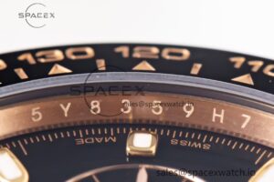 Daytona 116515 RG Clean Factory 1:1 Best Edition Black Ceramic Bezel Black Stick Dial on Oysterflex Rubber Strap A4130 - Image 7