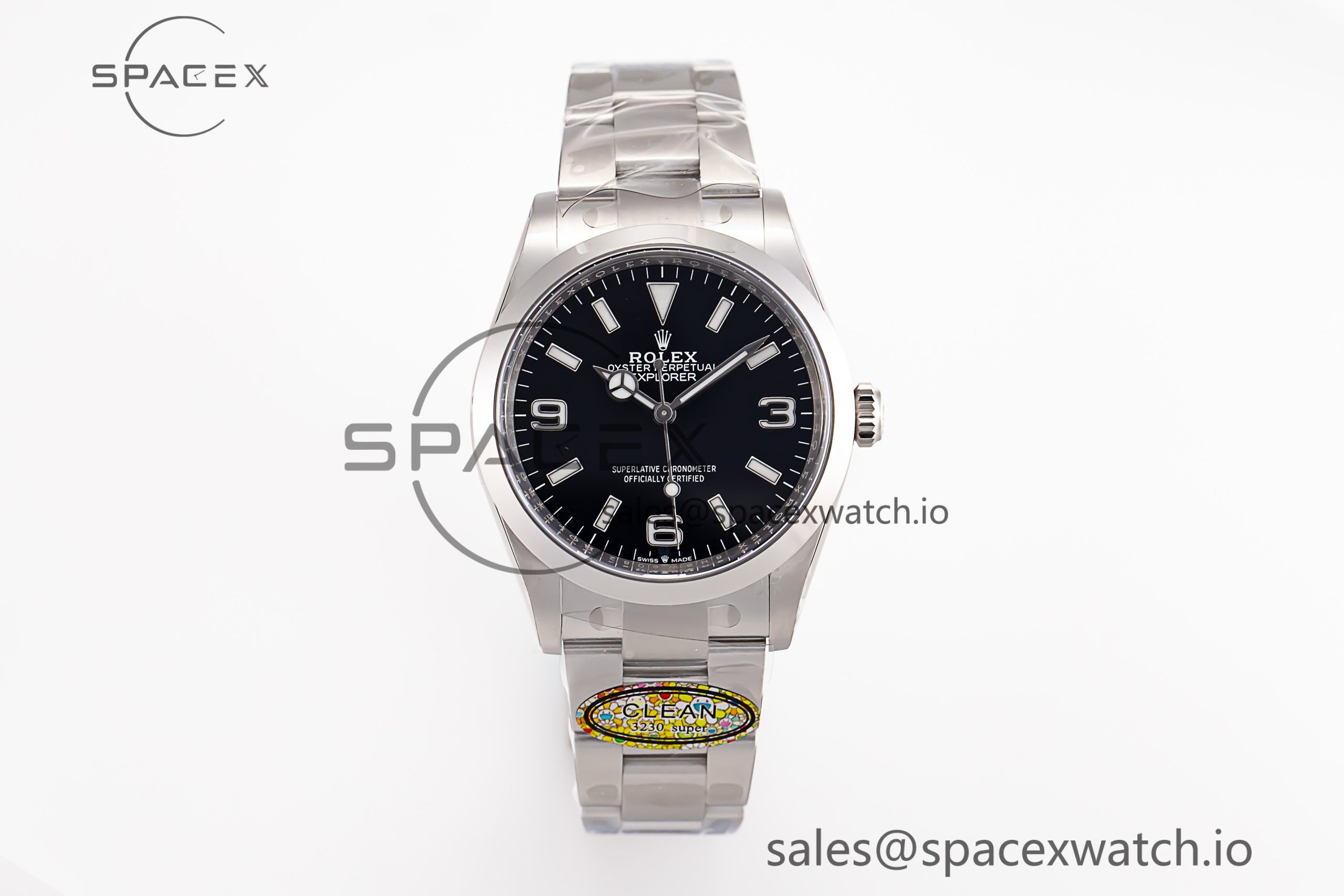 _MG_4136 Explorer 124270 36mm 904L Steel Clean 1:1 Best Edition Black Dial on SS Bracelet VR3230 - Image 1
