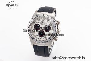 Daytona 116519 Clean Factory 1:1 Best Edition 904L SS Case White Dial on Rubber Strap SA4130 V2 - Image 4