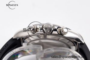 Daytona 116519 Clean Factory 1:1 Best Edition 904L SS Case White Dial on Rubber Strap SA4130 V2 - Image 15