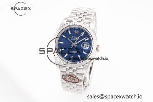 DateJust 41 126334 Clean 1:1 Best Edition 904L Steel Blue Stick Dial on Jubilee Bracelet VR3235 - Image 4