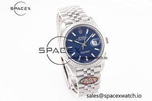 DateJust 41 126334 Clean 1:1 Best Edition 904L Steel Blue Stick Dial on Jubilee Bracelet VR3235 - Image 5