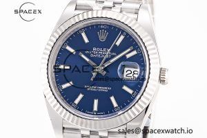 DateJust 41 126334 Clean 1:1 Best Edition 904L Steel Blue Stick Dial on Jubilee Bracelet VR3235 - Image 2