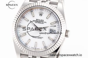 DateJust 41 126334 Clean 1:1 Best Edition 904L Steel White Stick Dial on Jubilee Bracelet VR3235 - Image 2