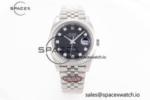 Datejust 126334 41mm Jubilee 904L SS/SS Grey/Moissanite Clean VR3235