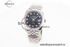 Datejust 126334 41mm Jubilee 904L SS/SS Grey/Moissanite Clean VR3235 - Image 4