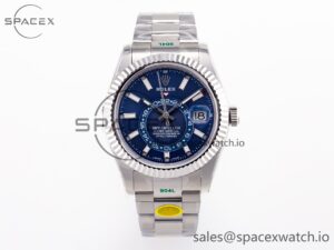 Sky-Dweller 326934 904L SS ZF 1:1 Best Edition Blue Dial on SS Bracelet A2824