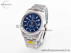 Sky-Dweller 326934 904L SS ZF 1:1 Best Edition Blue Dial on SS Bracelet A2824 - Image 4