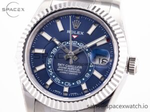 Sky-Dweller 326934 904L SS ZF 1:1 Best Edition Blue Dial on SS Bracelet A2824 - Image 2