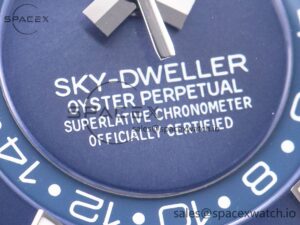 Sky-Dweller 326934 904L SS ZF 1:1 Best Edition Blue Dial on SS Bracelet A2824 - Image 8