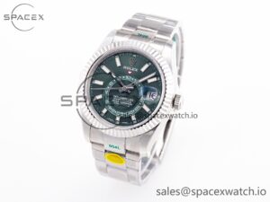 Sky-Dweller 326934 904L SS ZF 1:1 Best Edition Green Dial on SS Bracelet A2824 - Image 4