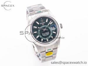 Sky-Dweller 326934 904L SS ZF 1:1 Best Edition Green Dial on SS Bracelet A2824 - Image 5