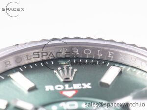 Sky-Dweller 326934 904L SS ZF 1:1 Best Edition Green Dial on SS Bracelet A2824 - Image 6