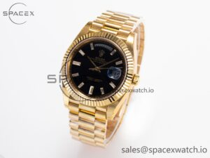 DayDate 40mm 228238 EWF 1:1 Flt YG Black Dial Diamond Markers A2836 - Image 4
