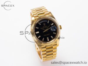 DayDate 40mm 228238 EWF 1:1 Flt YG Black Dial Diamond Markers A2836 - Image 5