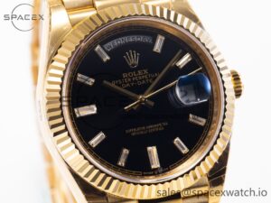 DayDate 40mm 228238 EWF 1:1 Flt YG Black Dial Diamond Markers A2836 - Image 3
