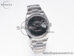DateJust 41 126330 904L SS VSF 1:1 Best Edition Gray Dial Green Roman on Oyster Bracelet VS3235 - Image 5