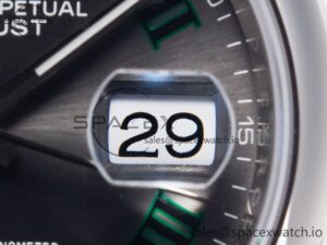 DateJust 41 126330 904L SS VSF 1:1 Best Edition Gray Dial Green Roman on Oyster Bracelet VS3235 - Image 12