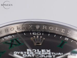 DateJust 41 126330 904L SS VSF 1:1 Best Edition Gray Dial Green Roman on Oyster Bracelet VS3235 - Image 6