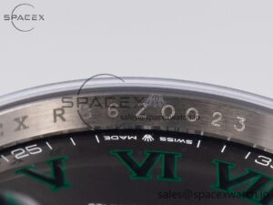 DateJust 41 126330 904L SS VSF 1:1 Best Edition Gray Dial Green Roman on Oyster Bracelet VS3235 - Image 7