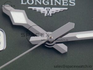 Hydroconquest 43mm SS Black Ceramic Bezel XF 1:1 Best Edition Dark Green Dial on SS Bracelet L888 - Image 7
