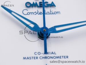 Constellation 41mm Blue Ceramic Bezel SS SBF 1:1 Best Edition White Dial on SS Bracelet A8900 - Image 6