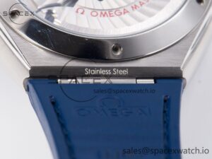 Constellation 41mm Blue Ceramic Bezel SS SBF 1:1 Best Edition White Dial on SS Bracelet A8900 - Image 17
