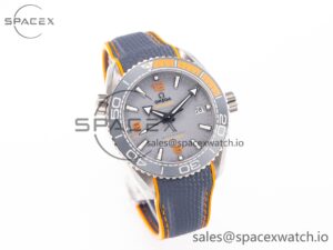 Planet Ocean 43.5mm Ti VSF 1:1 Best Edition Black/Orange Bezel Gray Dial on Gray Nylon Strap A8900 - Image 5