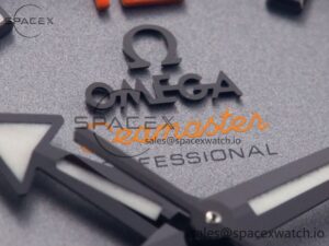 Planet Ocean 43.5mm Ti VSF 1:1 Best Edition Black/Orange Bezel Gray Dial on Gray Nylon Strap A8900 - Image 7