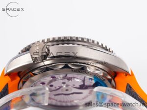 Planet Ocean 43.5mm Ti VSF 1:1 Best Edition Black/Orange Bezel Gray Dial on Gray Nylon Strap A8900 - Image 12